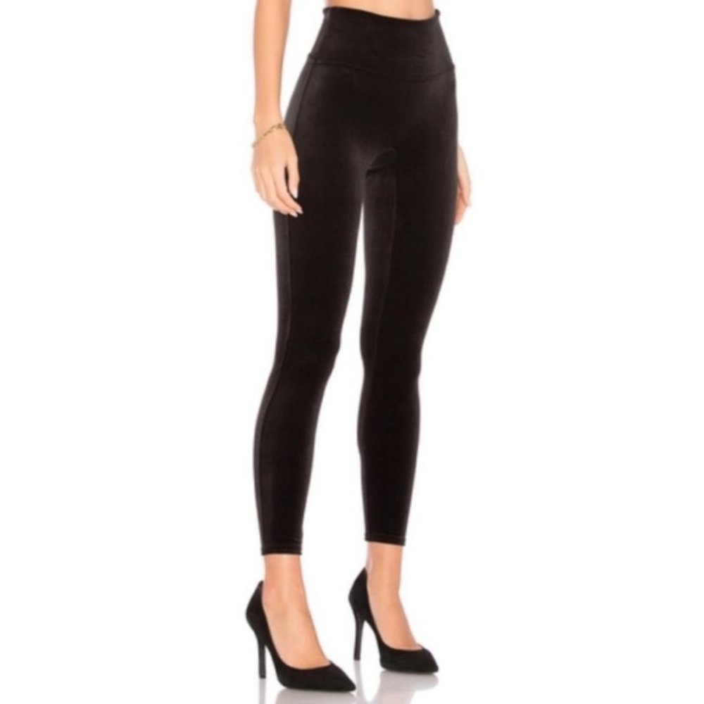 Spanx Black Velvet Leggings - Picture 2 of 5